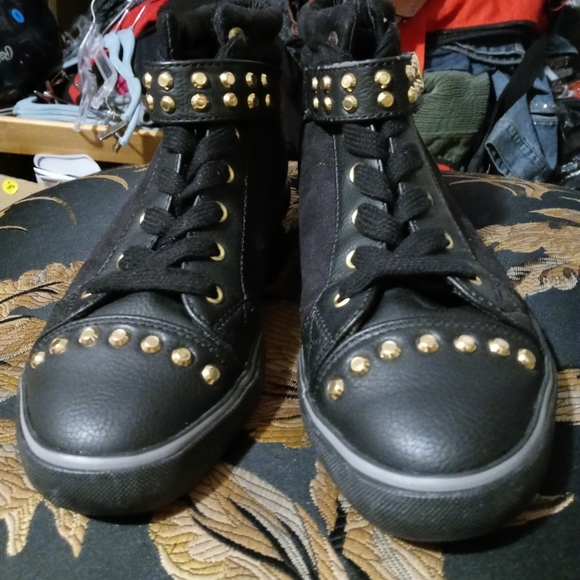 🏀🎒GUESS HIGH TOPS BLACK&GOLD🥊💝 - Picture 3 of 14